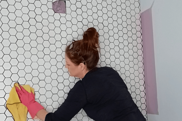 How To Grout a Tile Wall - The Daily DIY