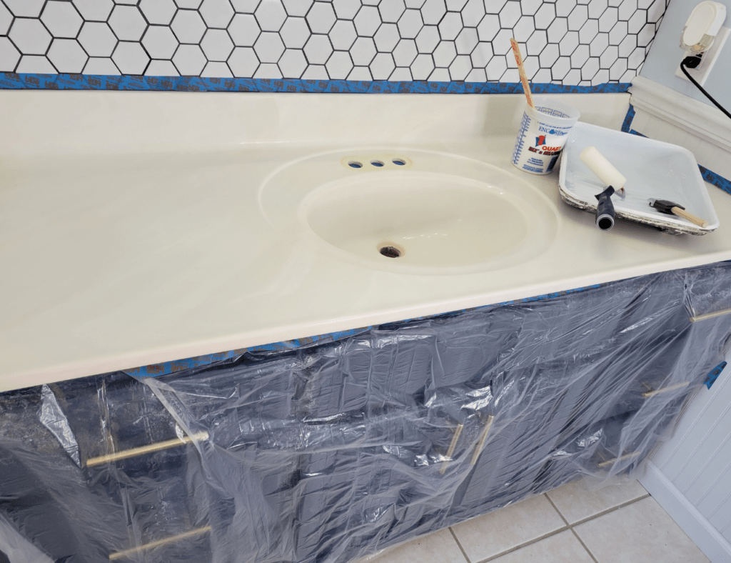 Update Your Bath Sink On a Budget - The Daily DIY