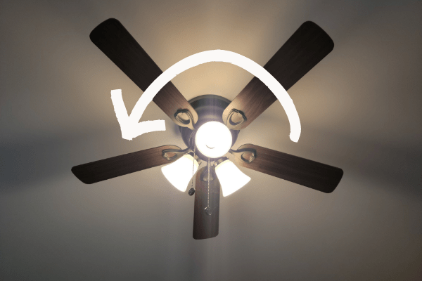 Run Ceiling Fan Counterclockwise in Summer - The Daily DIY