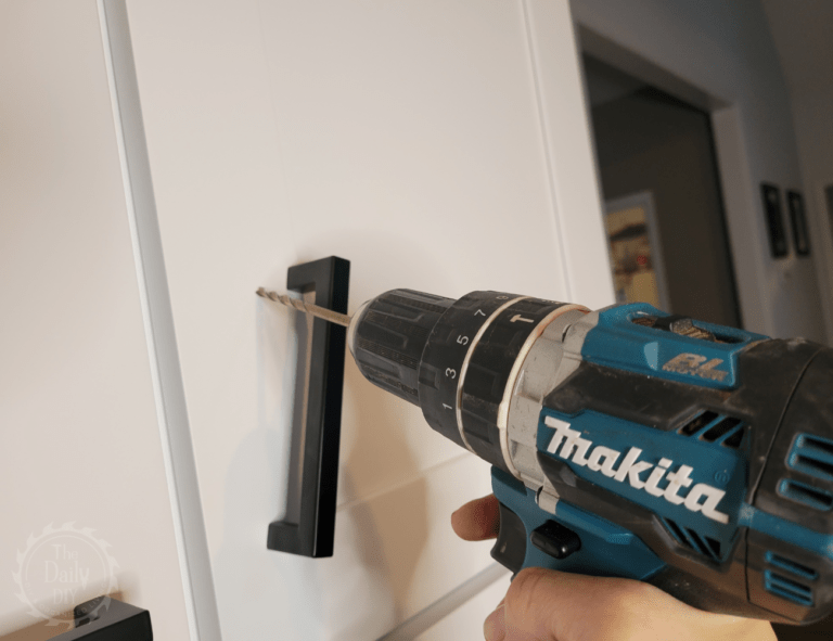 Drill For New Cabinet Hardware - The Daily DIY