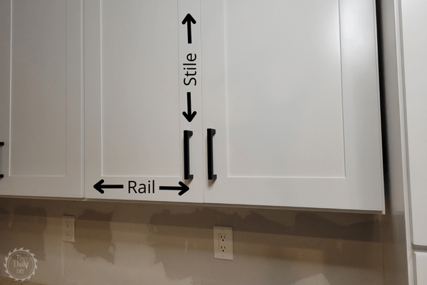 Place Cabinet Handles Centered on Stile - The Daily DIY