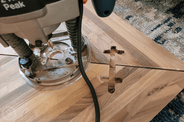 Router Spaces For Mitre Bolts On Countertop - The Daily DIY