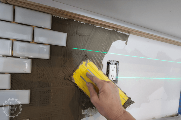 How To DIY a Tile Kitchen Backsplash - The Daily DIY