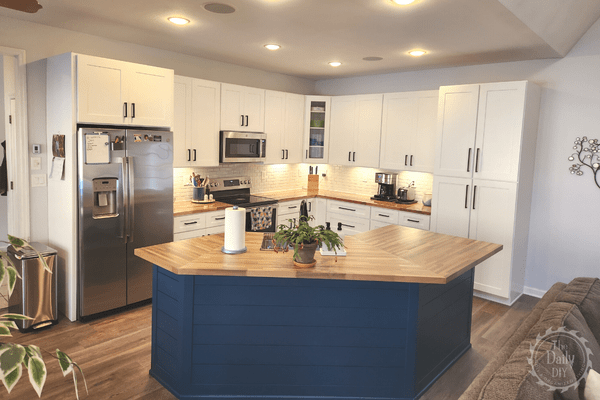 Before and After Kitchen Island Makeover - The Daily DIY
