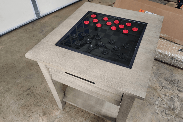 How To Make a Customer Checkers Table - The Daily DIY