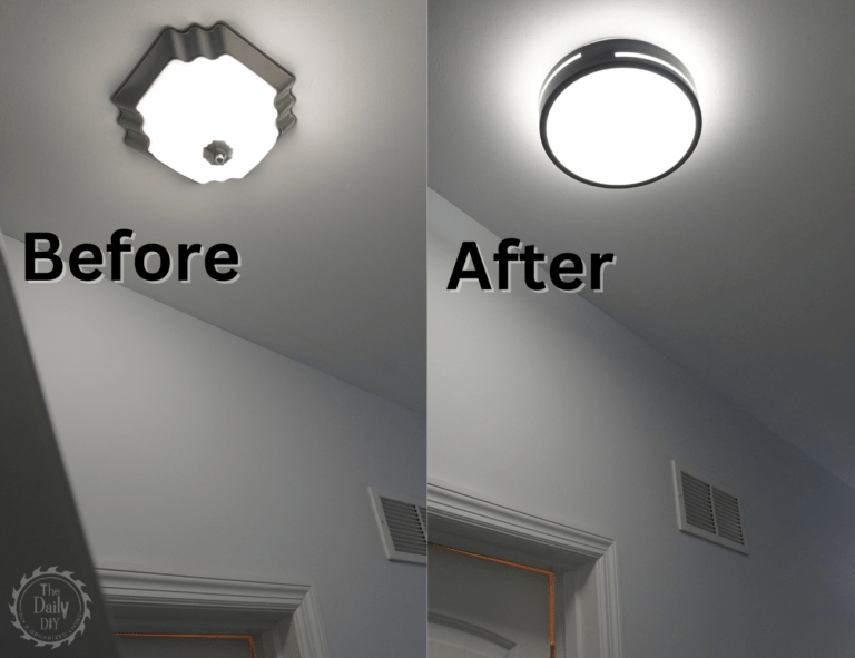 Step By Step How To Change a Ceiling Light Fixture The Daily DIY