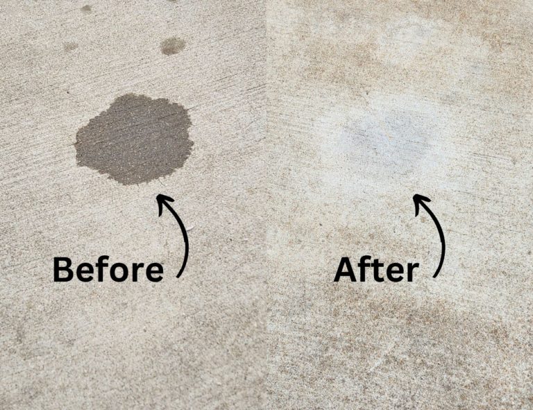 Grease Stain on Driveway